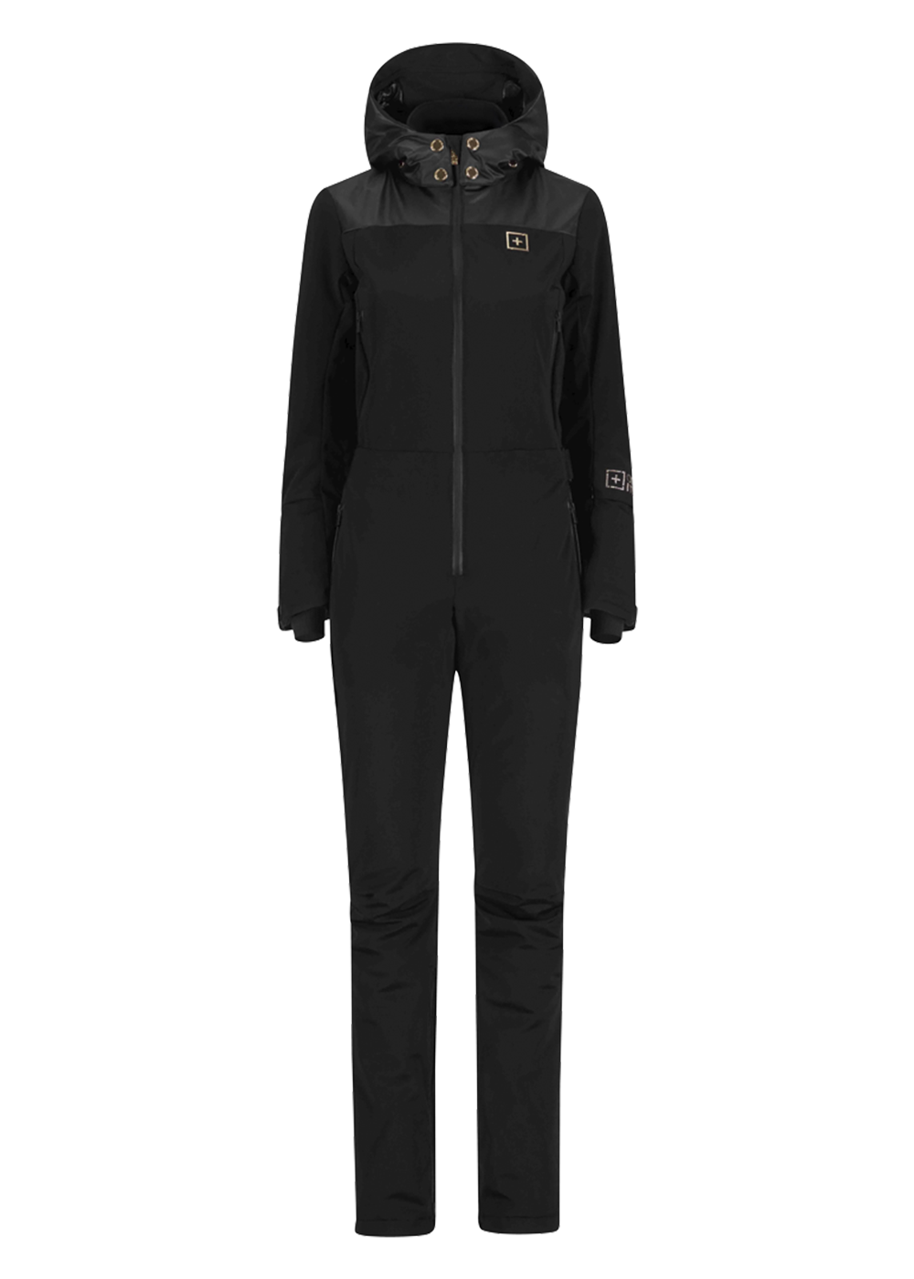 Onemore Tulum 161 - insulated One Piece Ski Suit Black/Black/Champagne