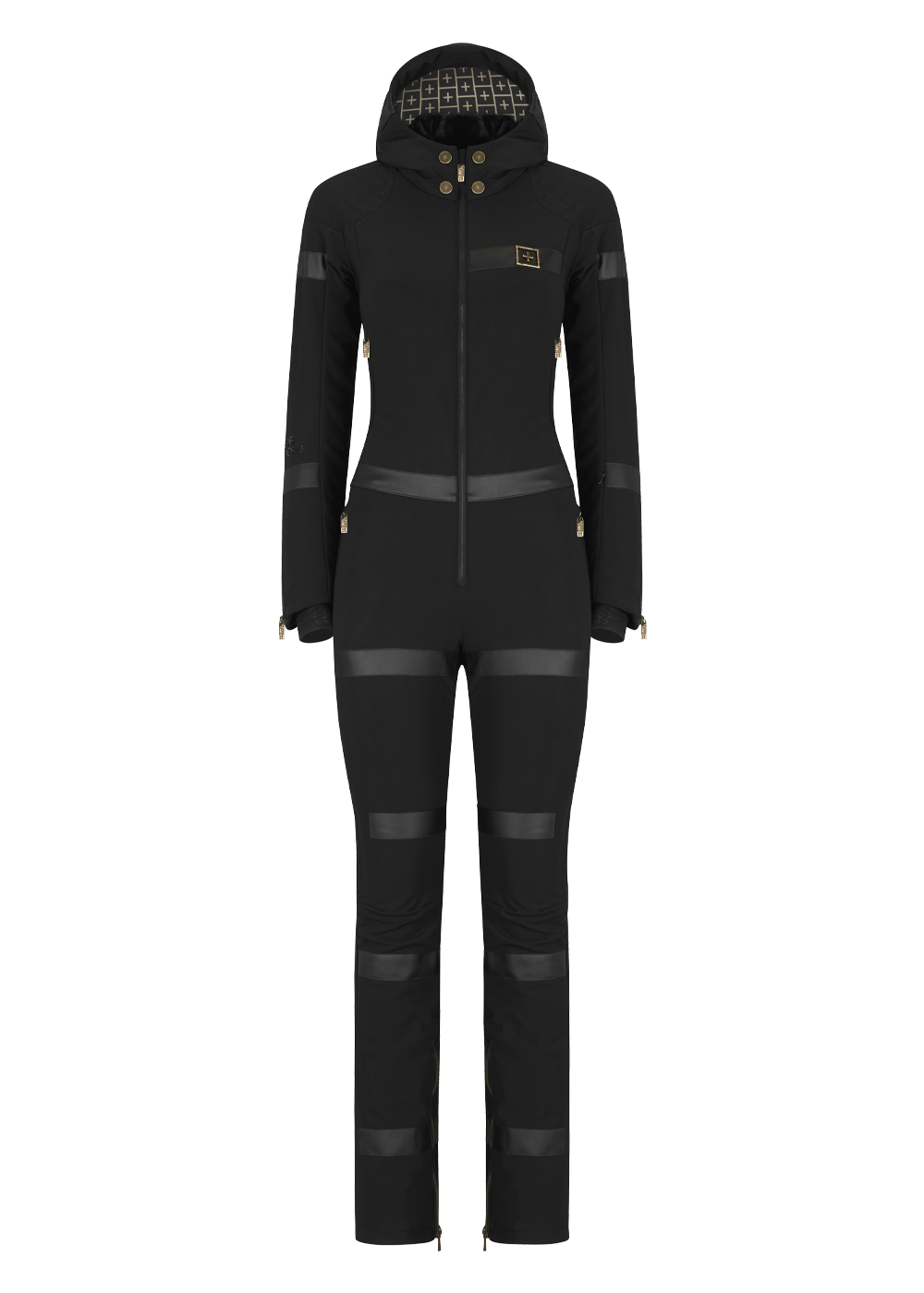 Onemore Tulum 441 - Softshell One Piece Ski Suit Black/Black/Champagne
