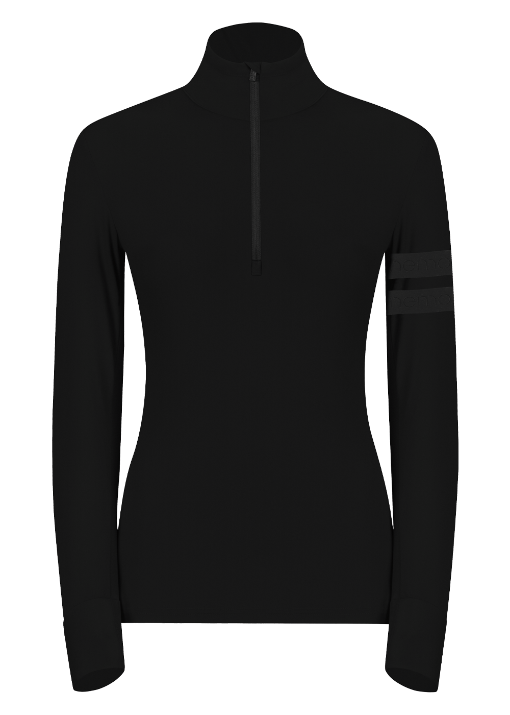 Onemore 631 - Turtleneck With Half Zip Black/Black/Black